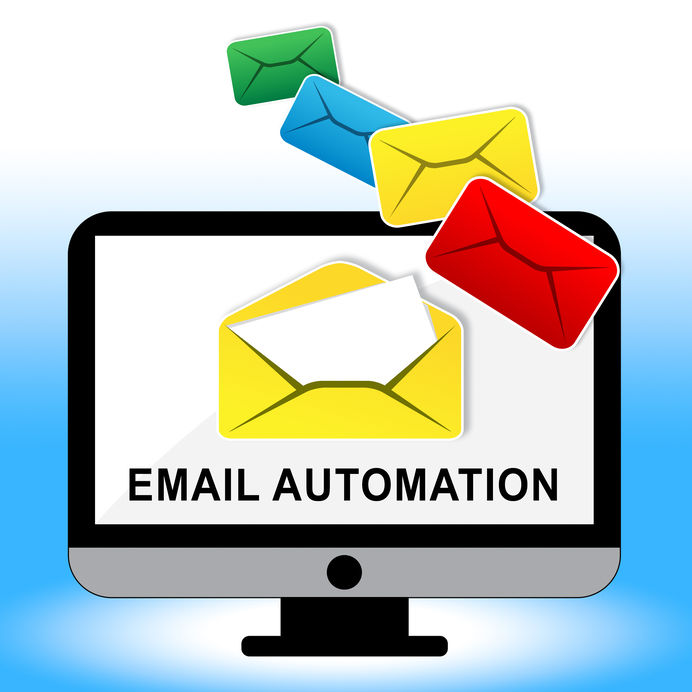 Email Automation Digital Marketing System 3d Illustration Shows Automated Process To Send Messages Using Electronic System