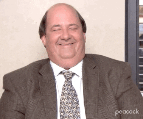 gif of Kevin from The Office chuckling