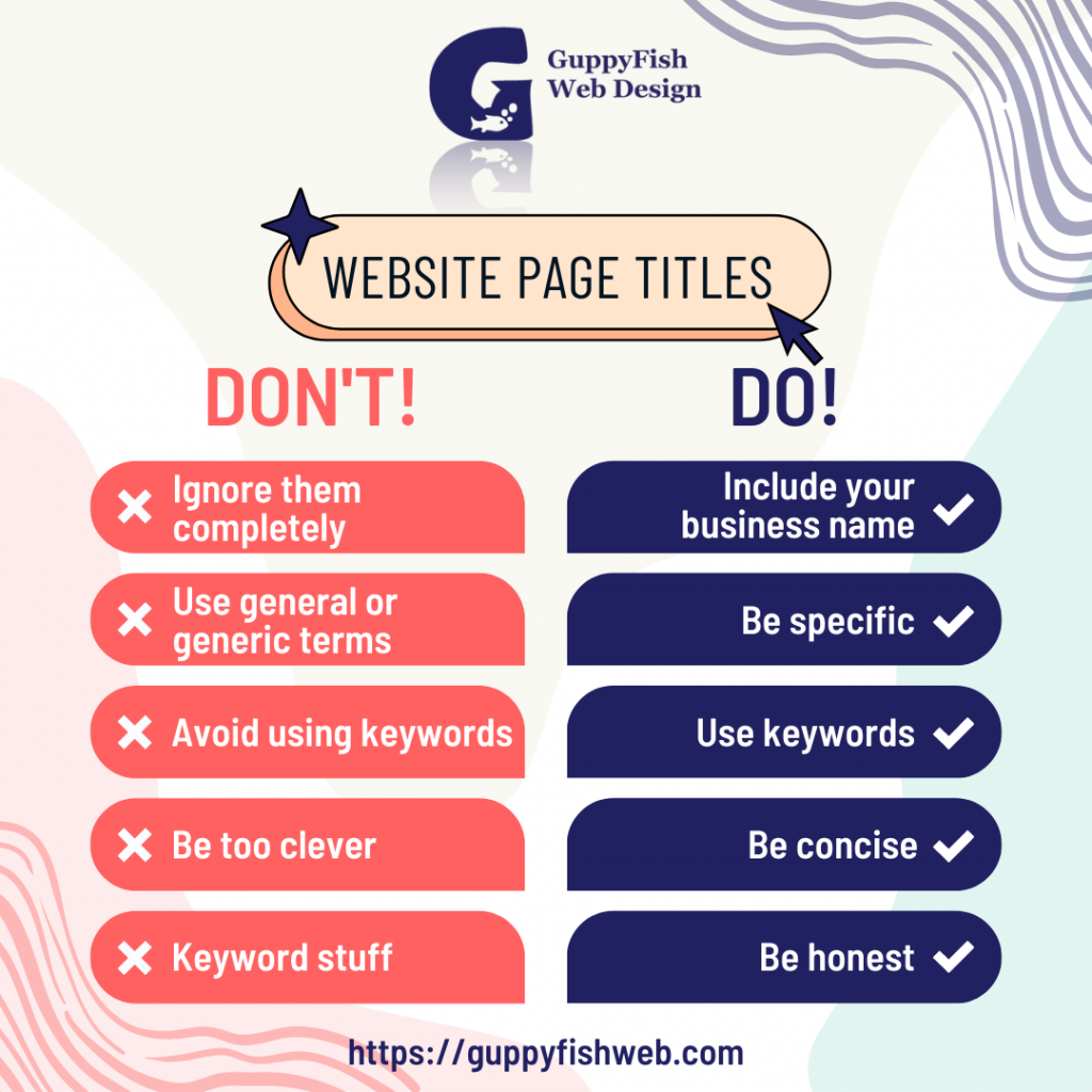 Website Page Titles Dos and Don'ts
