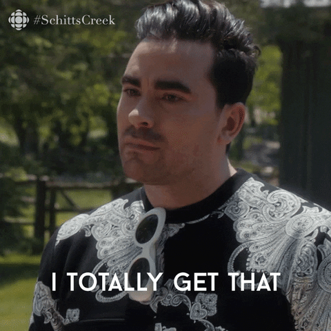 A man shaking his head expressively while rolling his eyes and saying "I totally get that"