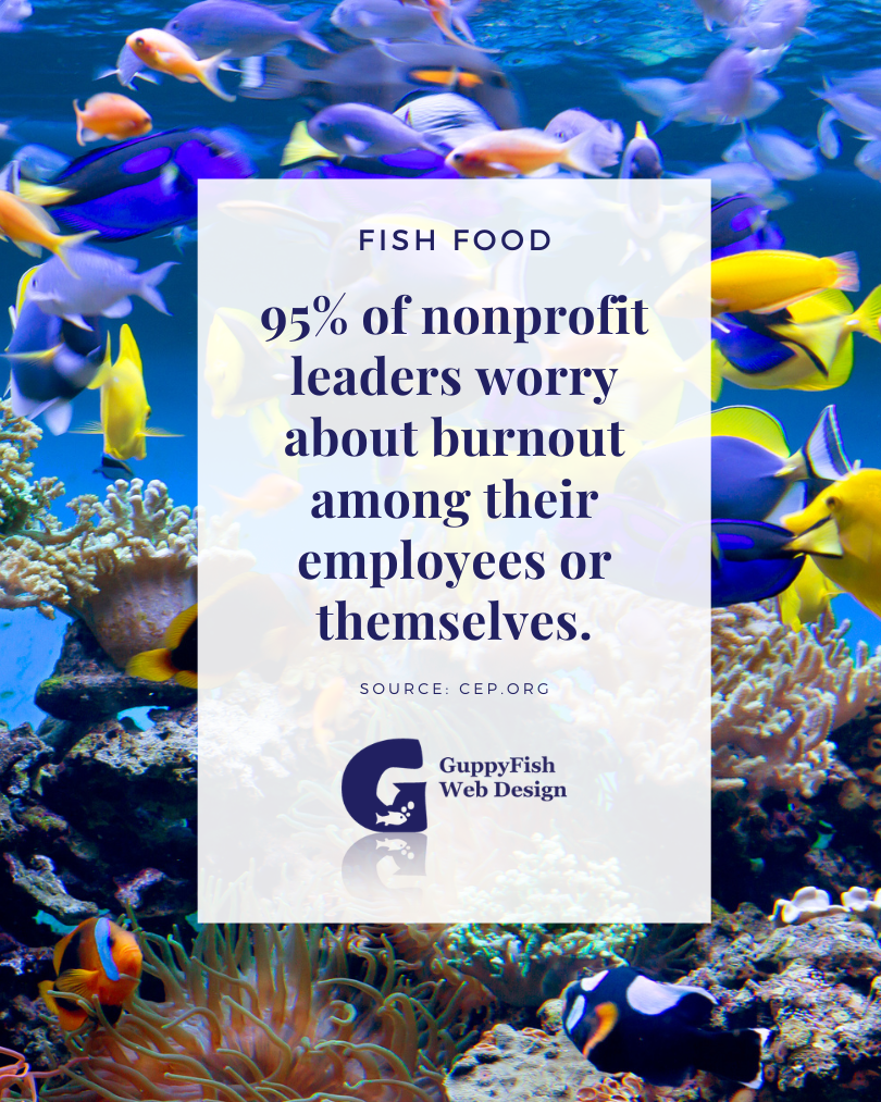 Nonprofit systems stat: 95% of nonprofit leaders worry about burnout among their employees or themselves. Source: cep.org
